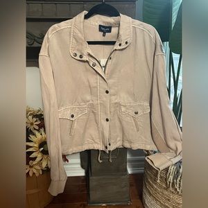 Splendid Austin Tencel Cropped Utility Jacket, Size Large